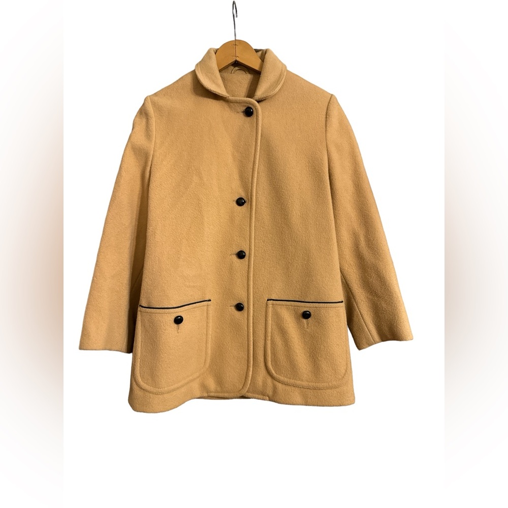 New England Mackintosh Vintage Peacoat Camel/Tan 100% Will Made in the USA